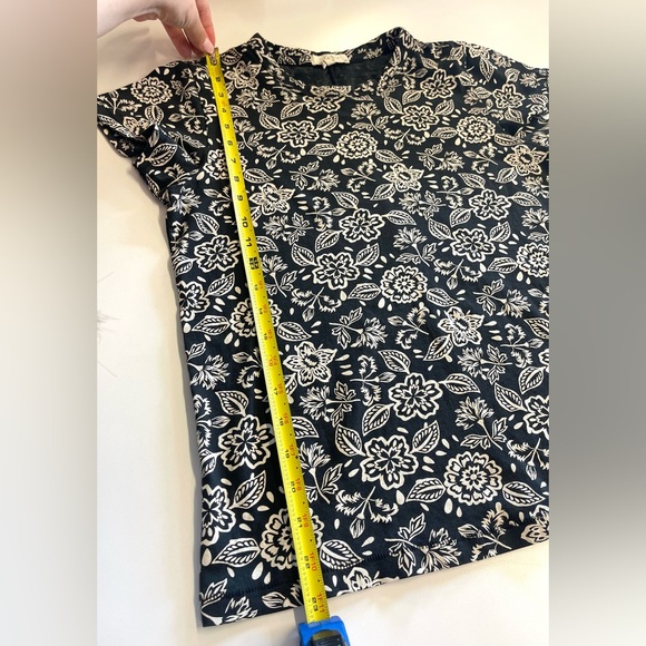 Rag & Bone Women’s 100% Organic Cotton Black and Cream Floral Tshirt SMALL - Picture 6 of 6